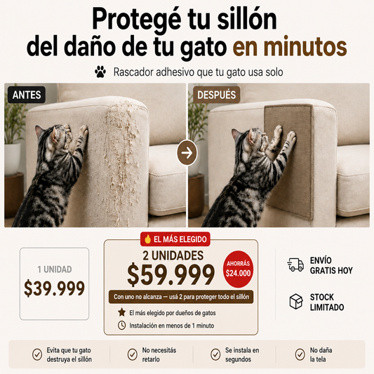 RASCATTO Adhesivo para Gatos – 50% OFF en la 2Da unidad! Negro