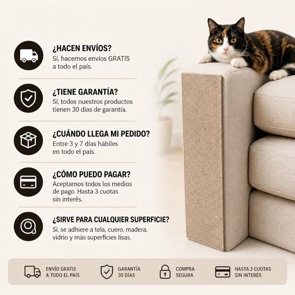 RASCATTO Adhesivo para Gatos – 50% OFF en la 2Da unidad!  Negro
